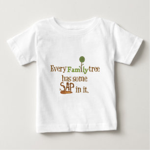 ファミリおもしろいツリー ベビーTシャツ