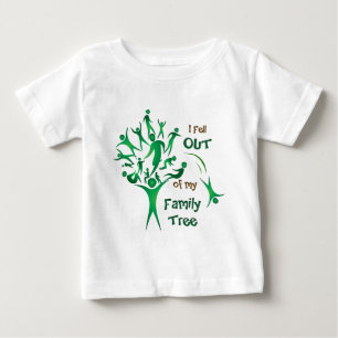 ファミリおもしろいツリー ベビーTシャツ