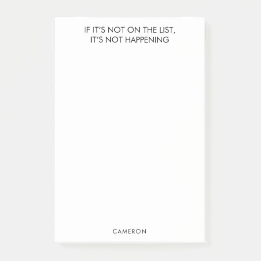 ファミリおもしろいリマインダーTo Doリスト名前をカスタムする白 ポストイット (正面)