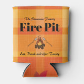 ファミリおもしろい名ファイアピットパーソナライズされた 缶クーラー (正面)