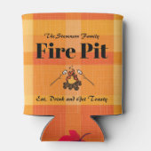ファミリおもしろい名ファイアピットパーソナライズされた 缶クーラー (裏面)