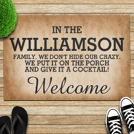 ファミリおもしろい名 ドアマット