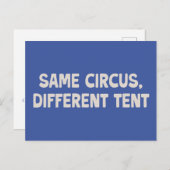 ファミリおもしろい引用文私たちは新しいアドレス青を移動 ポストカード (正面/裏面)