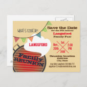 ファミリおもしろい懇親会デザイン発表葉書 案内ポストカード (正面/裏面)