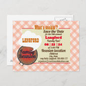 ファミリおもしろい懇親会デザイン発表葉書 案内ポストカード (正面/裏面)