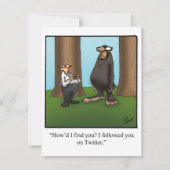 ファミリおもしろい懇親会招待状 招待状 (正面)