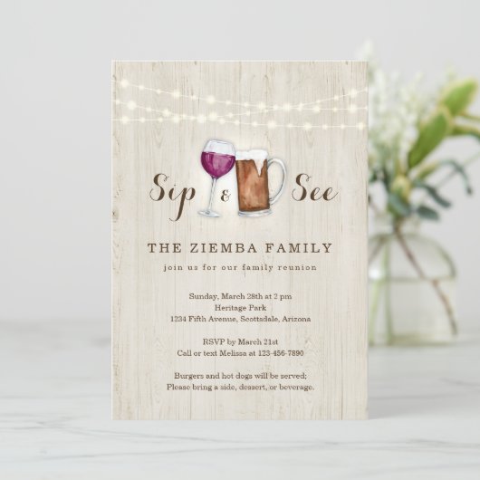 ファミリおもしろい懇親会招待状 招待状 (スタンド正面)