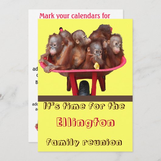 ファミリおもしろい懇親会 招待状 (正面/裏面)