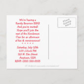 ファミリおもしろい懇親会BBQ招待状 インビテーションポストカード (裏面)