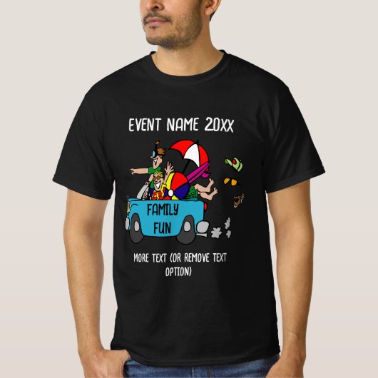 ファミリおもしろい月 Tシャツ (正面)