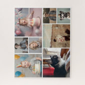 ファミリおもしろい8複数写真 ジグソーパズル (縦)