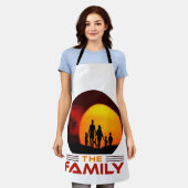 ファミリおもしろい、アバランスファミリ エプロン (着用した状態)