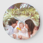 ファミリおよび春の花PCM1 ラージ壁時計 (正面)