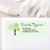ファミリお洒落ツリーファミリ懇親会リターン ラベル (インサイチュ)