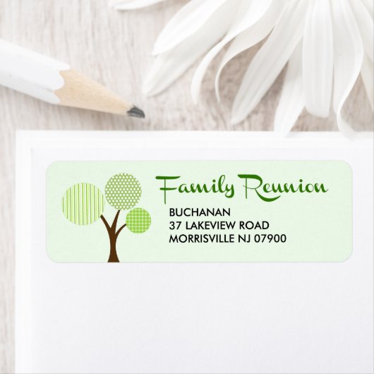 ファミリお洒落ツリーファミリ懇親会リターン ラベル (インサイチュ)