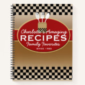 ファミリのお気に入りパーソナライズされたレシピ ノートブック (正面)