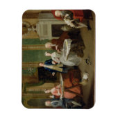 ファミリのポートレート, 1730s (キャンバス上の油) マグネット (縦)