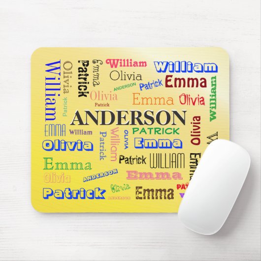 ファミリの単語群の系列名の照合順序 マウスパッド (マウス)