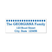 ファミリの姓と住所+楕円の行 セルフインキングスタンプ (デザイン)