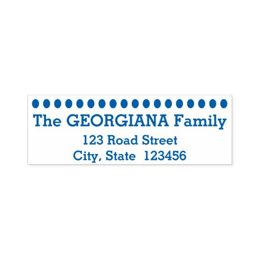 ファミリの姓と住所+楕円の行 セルフインキングスタンプ (デザイン)