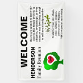 ファミリの懇親会-家族を愛している-カスタマイズ可能 横断幕 (縦)