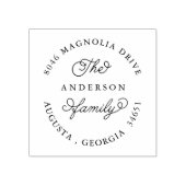 ファミリの新しい住所のラウンド差出人住所スタンプ ラバースタンプ (インプリント)