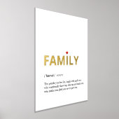 ファミリの白ミニマル金ゴールドの定義 箔ポスター (レイダウン)