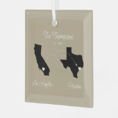 ファミリの移動を開始州 ガラスオーナメント (正面左)