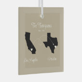 ファミリの移動を開始州 ガラスオーナメント (正面右)