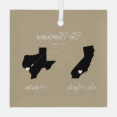 ファミリの移動を開始州 ガラスオーナメント (裏面)