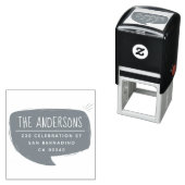 ファミリはっきりした名と差出人住所音声バブル セルフインキングスタンプ (インサイチュ)