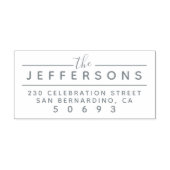 ファミリはっきりした名タイポグラフィ差出人住所 セルフインキングスタンプ (デザイン)