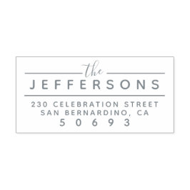 ファミリはっきりした名タイポグラフィ差出人住所 セルフインキングスタンプ