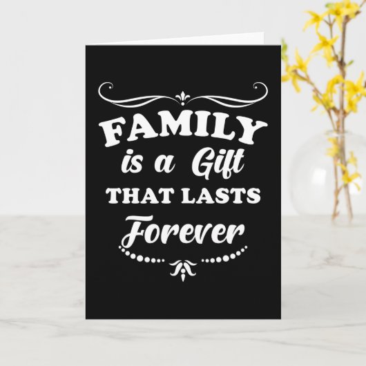 ファミリは贈り物ファミリことわざ カード (黄色い花)