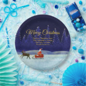 ファミリを追加/団体や組織20xx名前Blue Santa 9" ペーパープレート (パーティー)