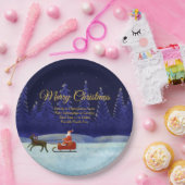 ファミリを追加/団体や組織20xx名前Blue Santa 9" ペーパープレート (パーティー)