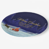 ファミリを追加/団体や組織20xx名前Blue Santa 9" ペーパープレート (アングル)