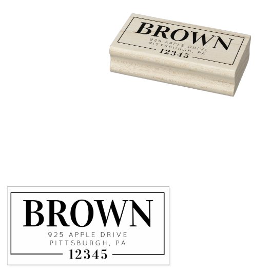 ファミリアドレススタンプ内のすべてのブロック ラバースタンプ (押印)