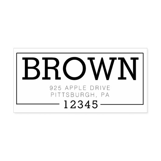 ファミリアドレススタンプ内のすべてのブロック ラバースタンプ (インプリント)