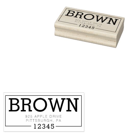 ファミリアドレススタンプ内のすべてのブロック ラバースタンプ (押印)