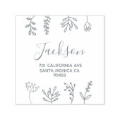 ファミリアドレスフローラの読み込み セルフインキングスタンプ (デザイン)