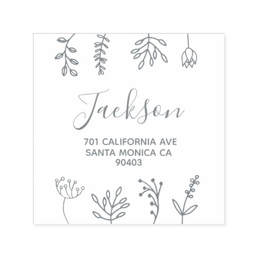 ファミリアドレスフローラの読み込み セルフインキングスタンプ (デザイン)