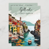 ファミリイタリアン懇親会パーティの招待状 招待状 (正面/裏面)