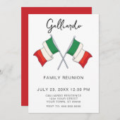 ファミリイタリアン懇親会パーティの招待状 招待状 (正面/裏面)