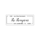 ファミリエレガント名スクリプト差出人住所 セルフインキングスタンプ (デザイン)