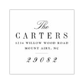 ファミリエレガント名スクリプト差出人住所 ラバースタンプ (インプリント)