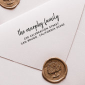 ファミリエレガント名パーソナライズされたと差出人住所 セルフインキングスタンプ