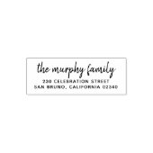 ファミリエレガント名パーソナライズされたと差出人住所 セルフインキングスタンプ (デザイン)