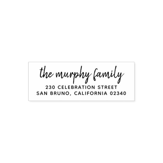 ファミリエレガント名パーソナライズされたと差出人住所 セルフインキングスタンプ (デザイン)