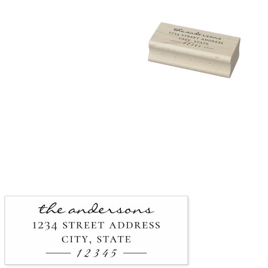 ファミリエレガント名フォーマル差出人住所 ラバースタンプ (押印)